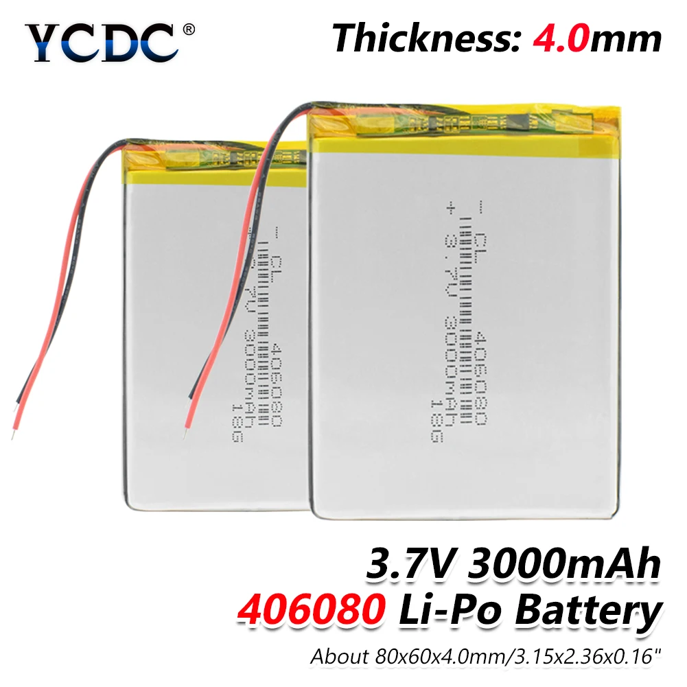 1/2/4Pcs 3.7V 3000mAh Lithium Polymer li polymer Li Po Rechargeable