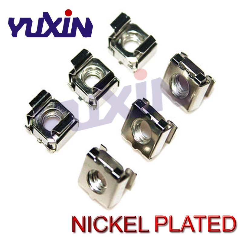 

100Pcs/Lot M4 M5 M6 M8 M10 Carbon Steel With Nickel Plated Floating Nut Cassette Elastic Enclosure Card Cage Nuts