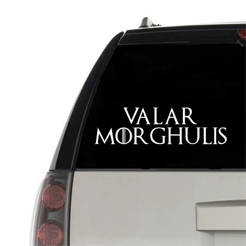 

Game of Thrones Valar Morghulis Vinyl Sticker Car Window Bumper Decor ,Classic TV Show Laptop Decal for Apple MacBook Decoration
