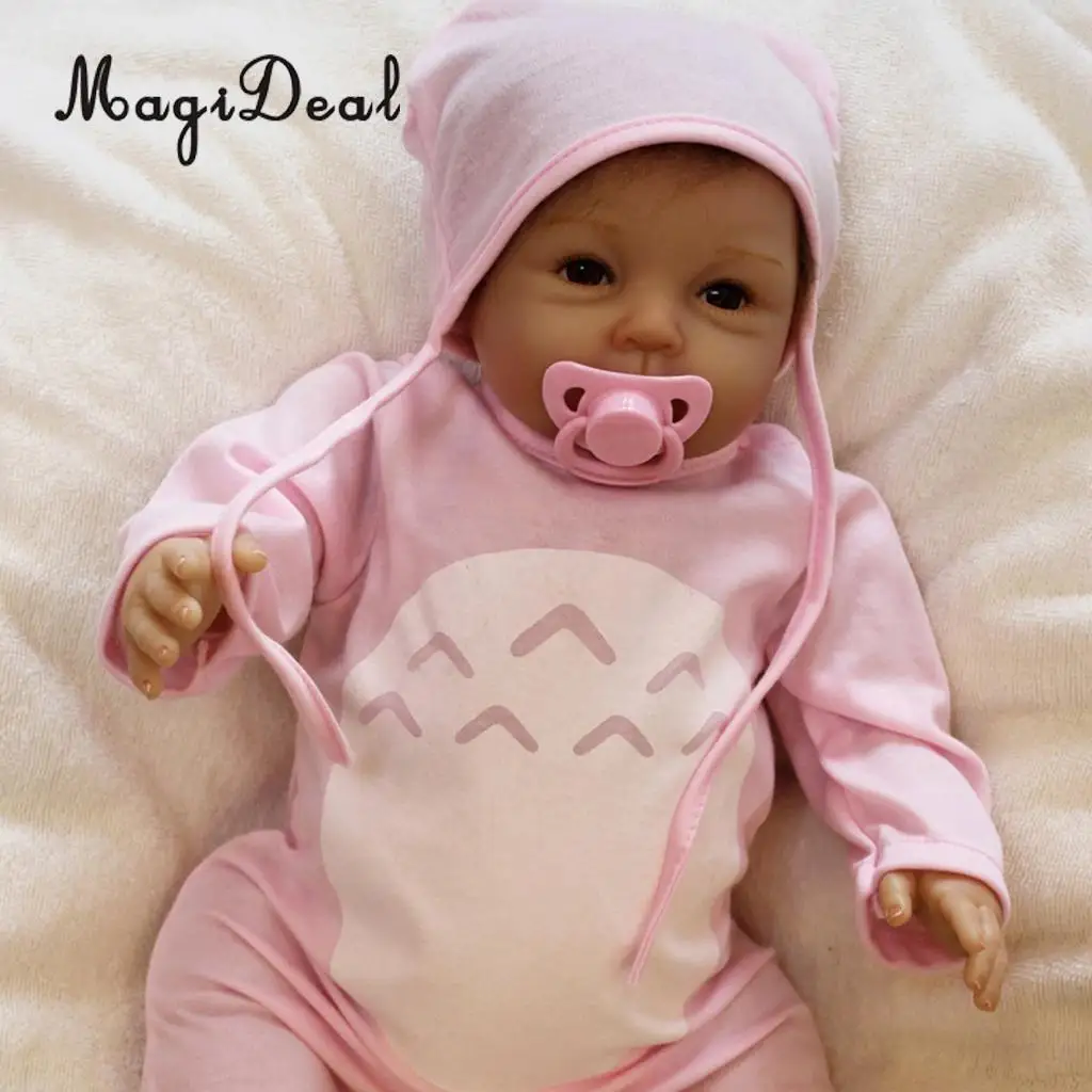 22inch Unpainted Reborn Doll Kits Soft Vinyl Newborn Baby Model DIY Making Accs