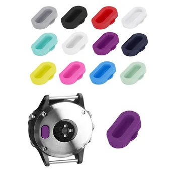 

ALLOYSEED 12Pcs/Set Silicone Smart Watch Charger Port Cover Protector Anti Dust Plug For Garmin Fenix 5/5S/5X Charging Port Case