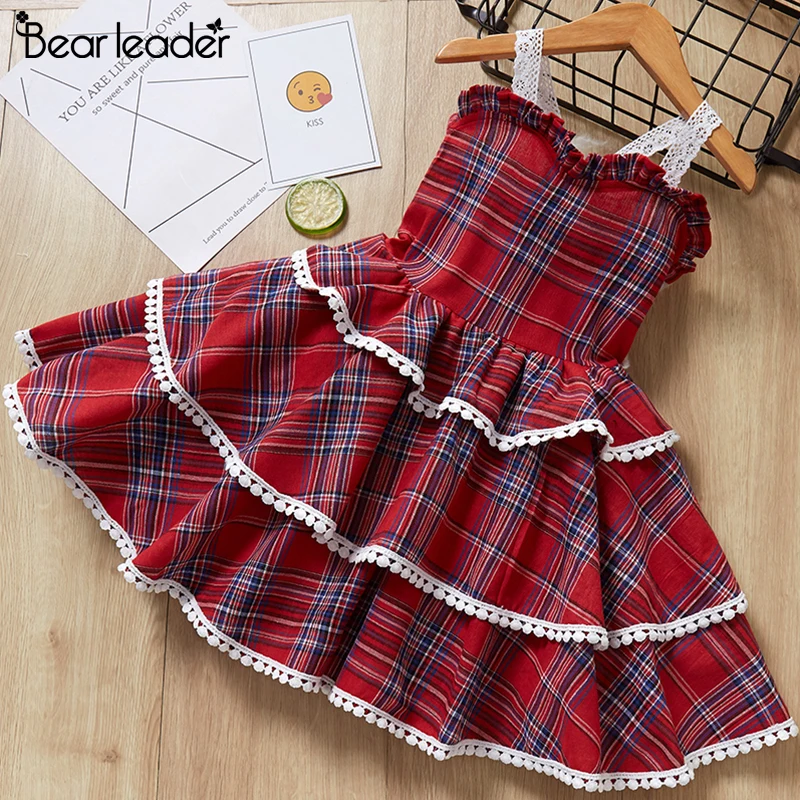 

Bear Leader Girl Dress Fashion Party Clothes Europe and the American Baby Dresses Girl Princess Dress Children Birthday Dress
