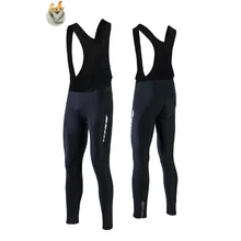 Gibson FUALRNY 9D Acolchado Coolmax гель Invierno Termica a Largo Bib Pantalones флис MTB велосипед Bicicleta de Carreras Del Babero