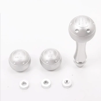 

For Lada Niva Aluminum 3PCS Car Gear Shift Knob Shifter Lever Round Ball Shape Direct Replacement Knob Shifter Car Styling