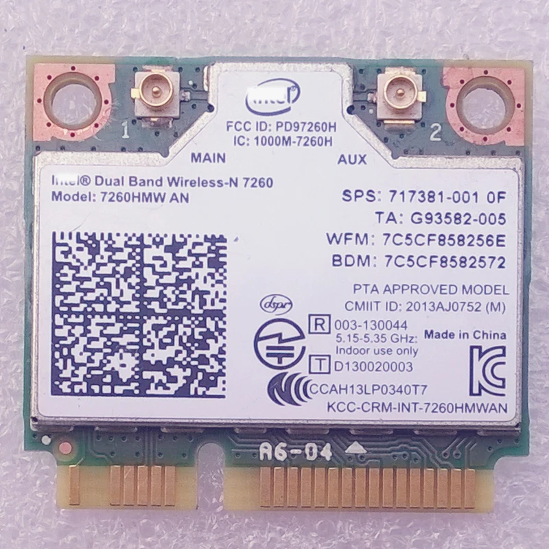 Оригинальный двухдиапазонный беспроводной-N 7260 7260AN 802 11 abgn + BT4.0 комбинированный