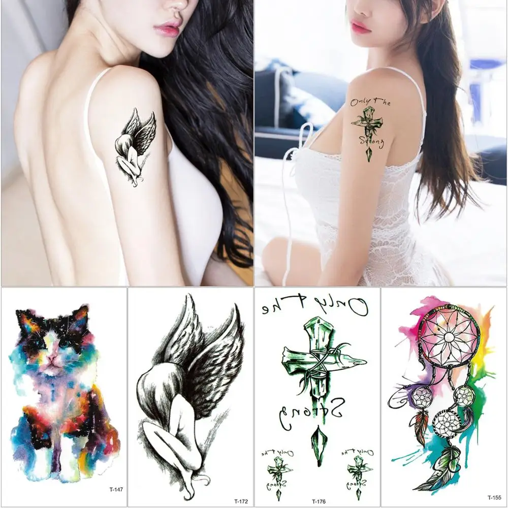 

Small Fresh Tattoo Sticker Henna Tattoo Subsidies Original Old Letter Waterproof Tentative Sticker