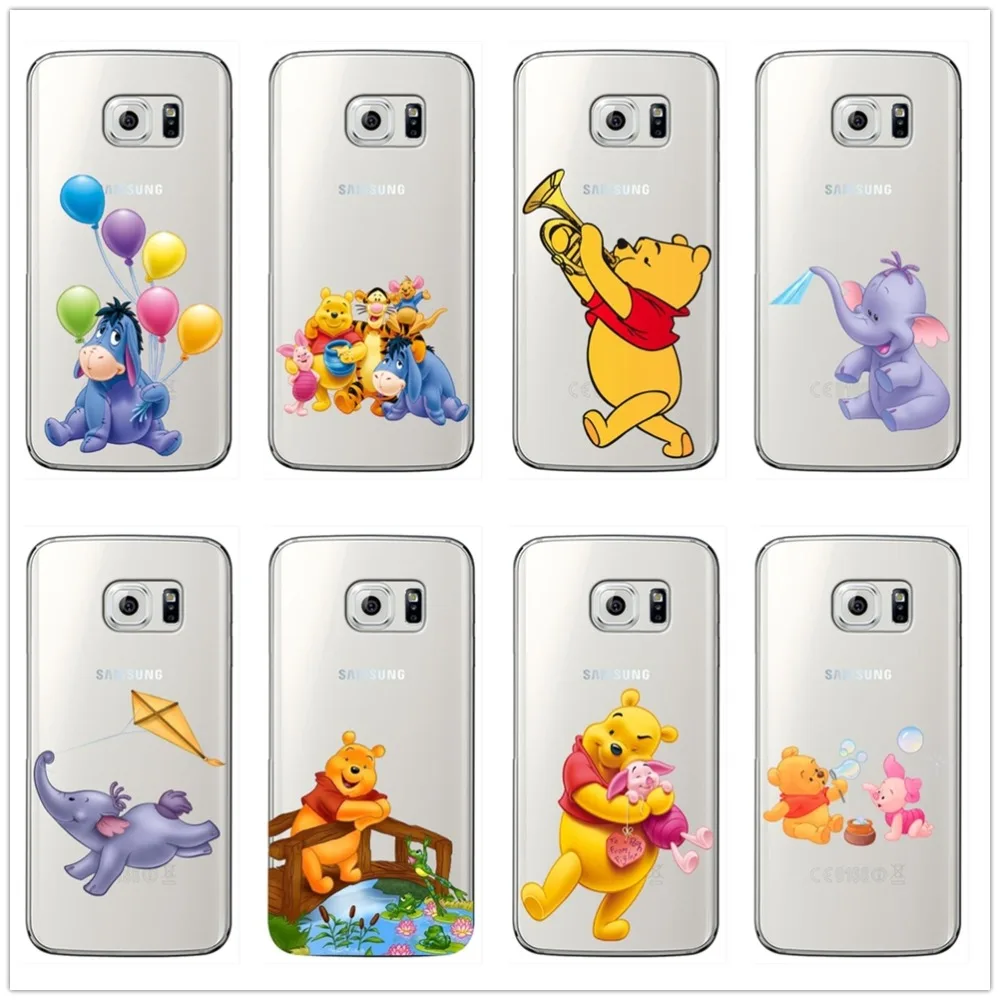 

The Winnie Pooh Cartoon Naughty Lovely Eeyore soft Silicone Phone Case Cover For Samsung Galaxy A6 A7 A8 2018 PLUS J6 J8 2018