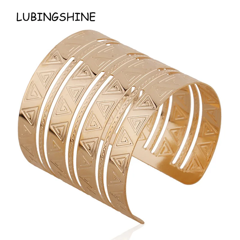 New Arrival font b Gold b font hollow out Woman font b Bracelets b font Geometric