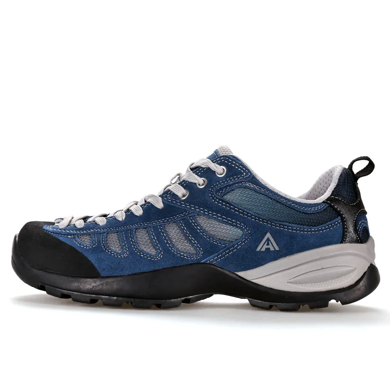 HUMTTO Мужская прогулочная обувь, анти-меховые кроссовки, женские зимние уличные спортивные альпинистские походные Нескользящие носимые треккинговые ботинки - Цвет: Blue men