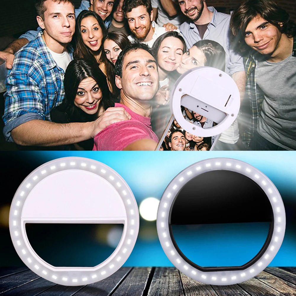 

New USB Charge Selfie Portable Flash Led Camera Phone Photography Ring Light Enhancing Photography for iPhone Smartphone Light