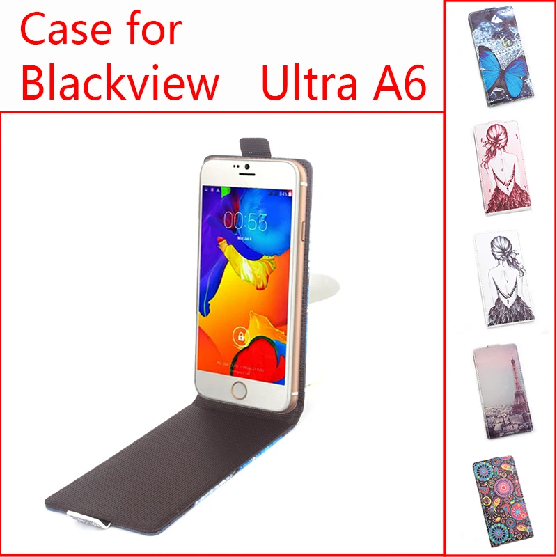 

HongBaiwei For Blackview Ultra A6 Phone Case Up-down Open Vertical Flip Premium Pattern PU Leather Case Cover Magnetic Closure