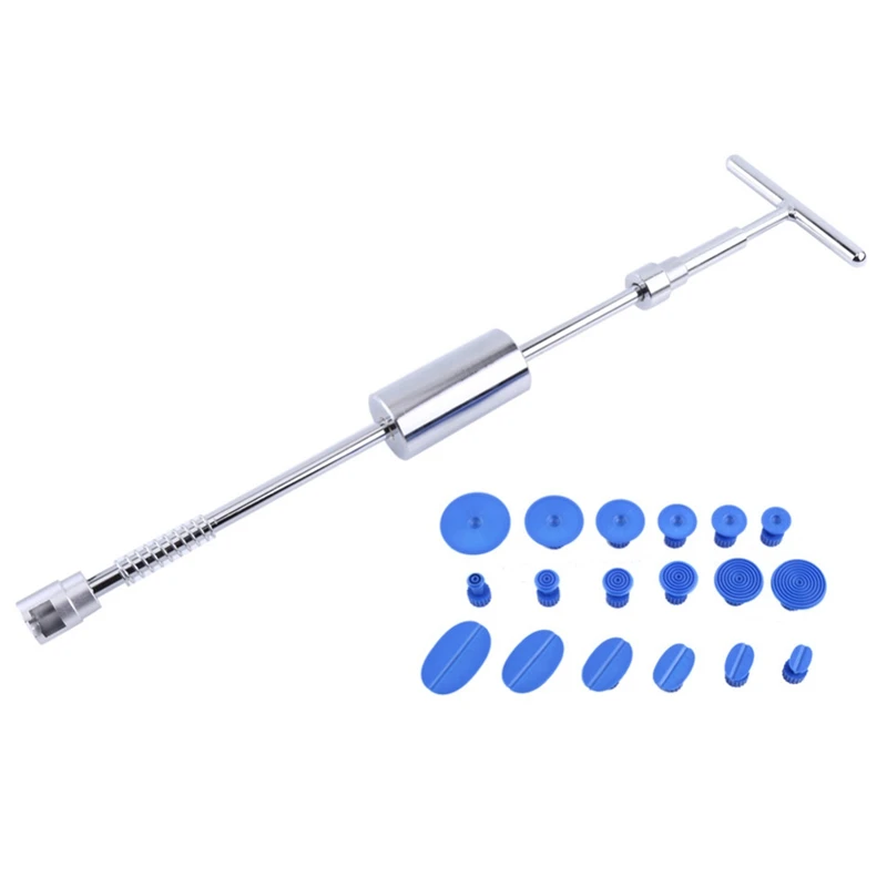 

19 Pcs Dent Puller Car Body Paintless Dent Hail Repair Tool Plastic Glue Puller Tabs Pad Automobile Repair Tools Set Slide Ham