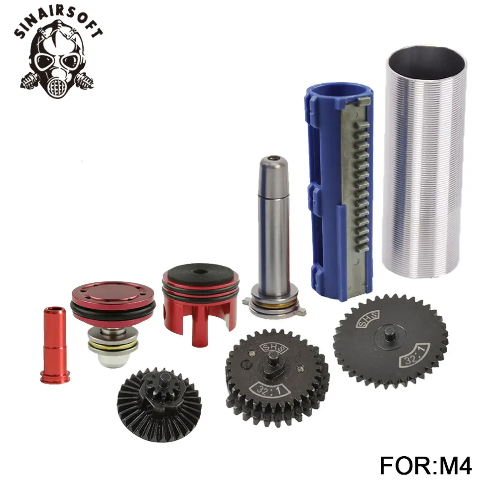 SHS-32-1-Gear-Nozzle-Cylinder-Spring-Guide-14-Teeth-Piston-Kit-Fit-Airsoft-AK-MP5 (1)