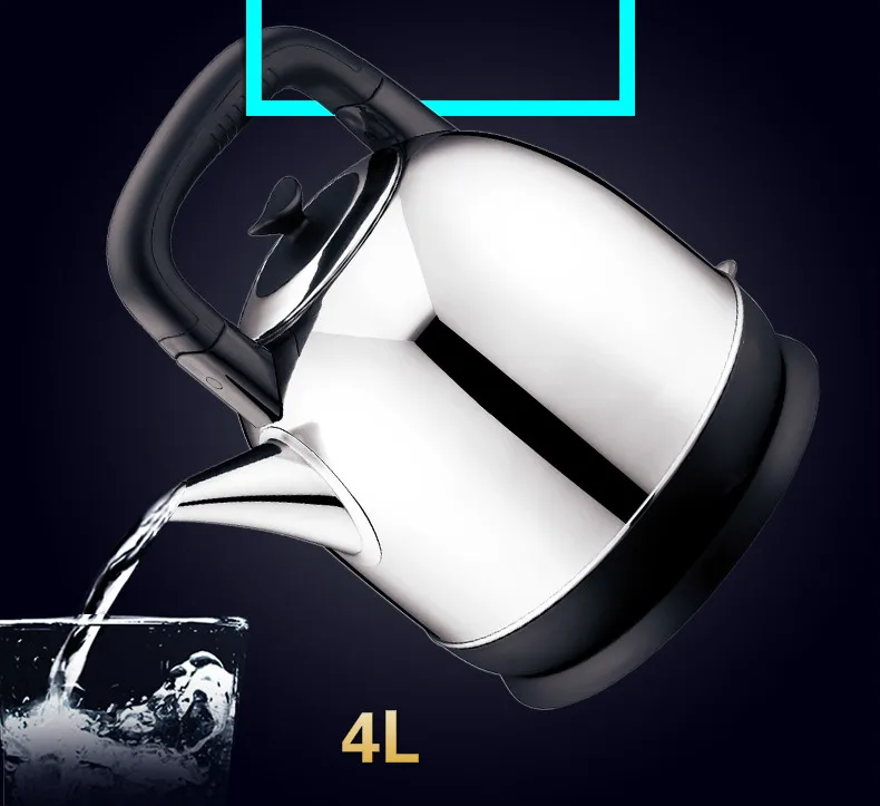 Automatic power failure stainless steel kettles 4L Safety Auto-Off Function Automatic power failure stainless steel kettles 4L Safety Auto-Off Function