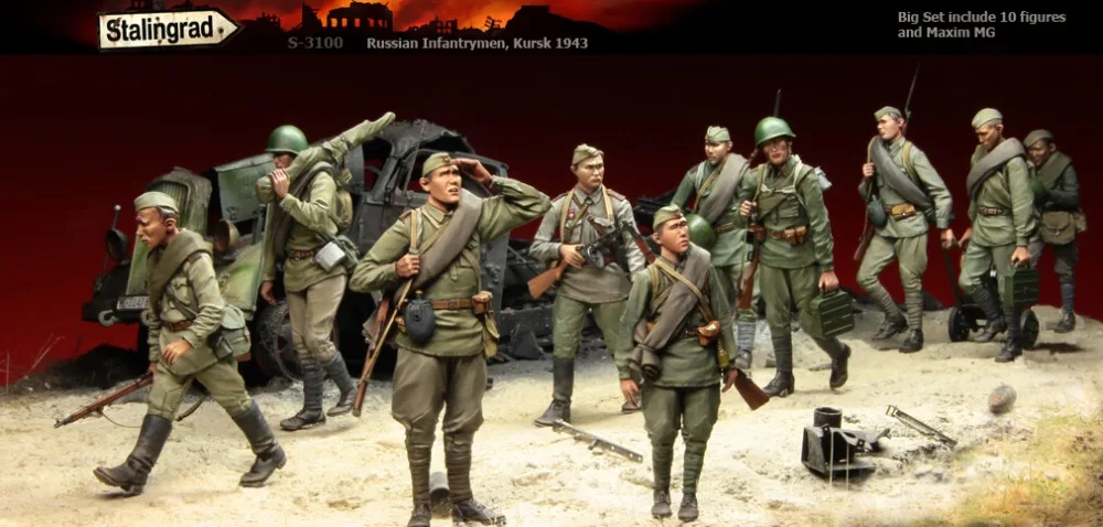 

Resin Kits 1/35 Scale russian infantrymen kursk 1943 Resin Model