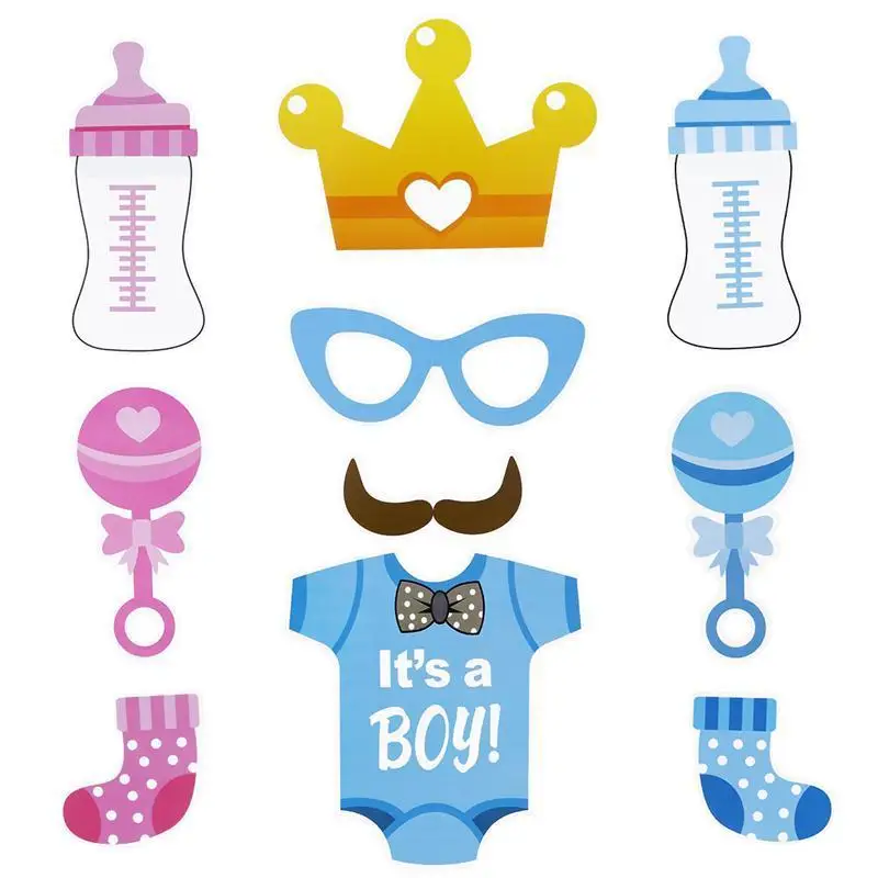 30 вещи в комплекте, одежда для девочек и мальчиков, кофта Baby Shower День рождения Пол показать фото реквизит для фотографии на набор палочек украшения для вечерние свадебные сувениры