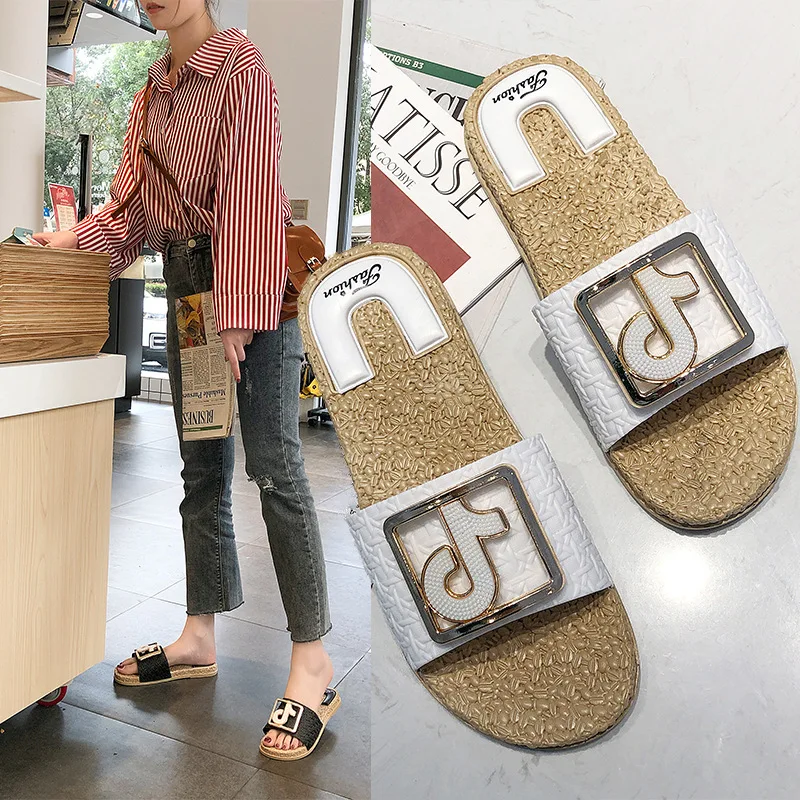 

Music note Women Slippers Summer New Style Beach Style Platform Slippers for Female Open Toe Multi-color Women's Slippers