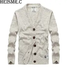 Для мужчин свитер осенне-зимняя одежда из шерсти свитер Для мужчин Повседневное брендовый свитер джемпер с v-образным вырезом вязаный свитер пальто куртки BDK117