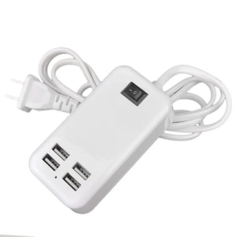 Zerosky EU/US штекер 5V3A 4 порта USB настенное зарядное устройство AC адаптер питания 1 5 м