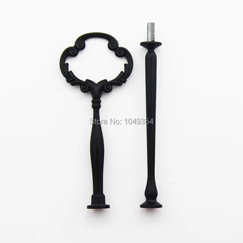 

color black small beautiful flower 2 tiers bcake rack accessories / cake plate stick to spend design home decor