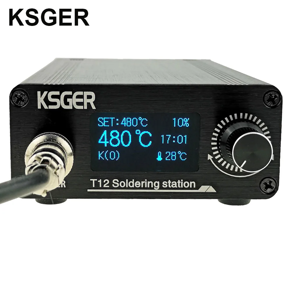 

KSGER T12 OLED Soldering Station T12 Iron Tips STM32 DIY Assembled Kits ABS Plastic FX9501 Handle Electric Tools Welding Heating