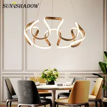 New Arrival Modern Led Pendant Light Gold Frame Led Pendant Lamps For Kitchen Dining room Living room Hanging Lamp AC110V AC220V new creative hanglamp modern led pendant light for dining room living room restauant lustre acrylic led pendant lamp ac110v 220v