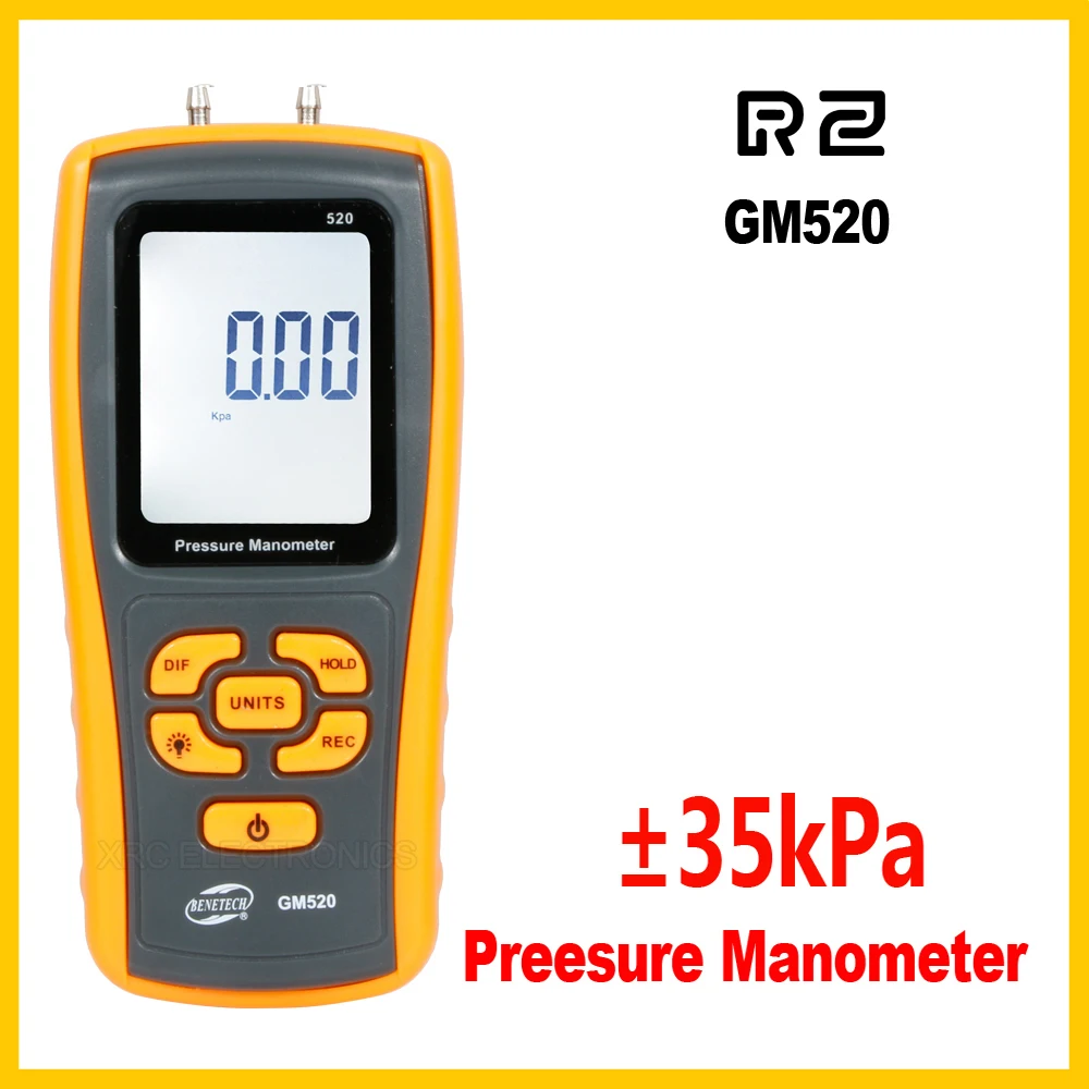 

RZ High Precision LCD Display Manometer Differential Pressure Gauge Manometer GM520