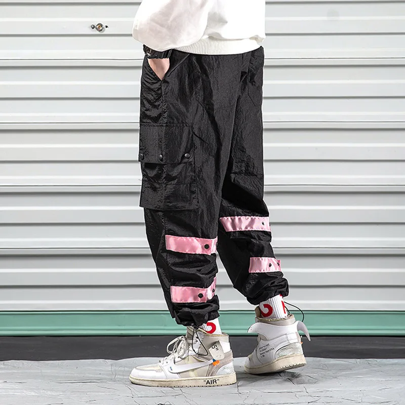 Zogaa новые мужские длинные штаны карго с карманами хип-хоп хлопковые свободные мужские джоггеры модные повседневные штаны - Цвет: Черный
