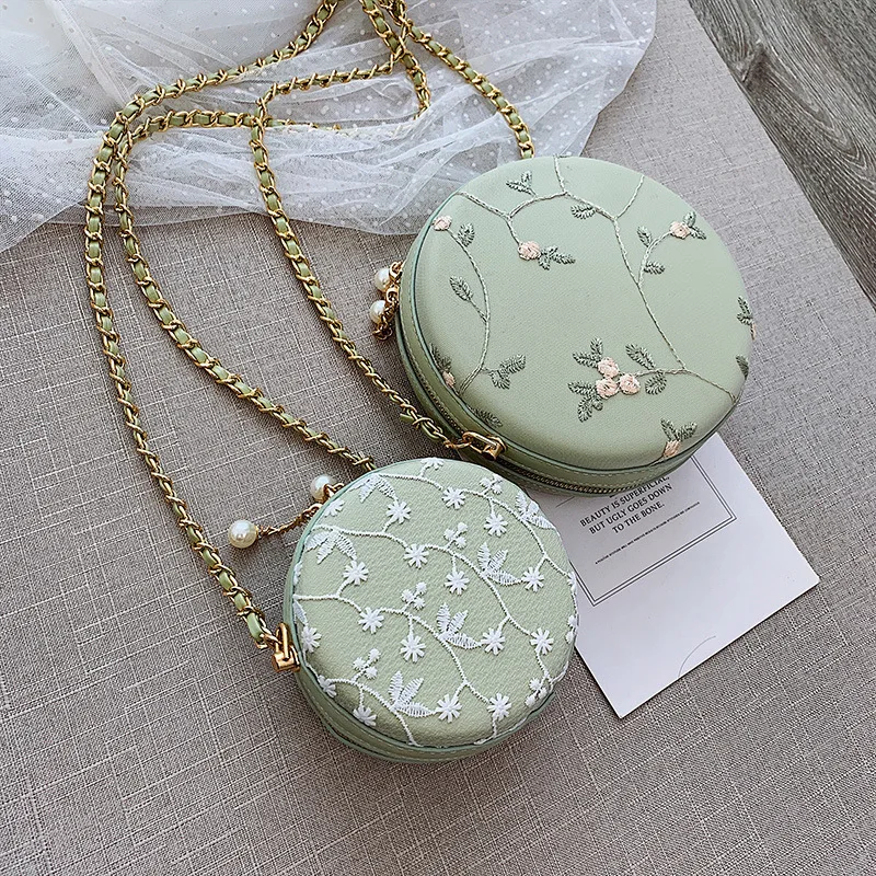 

New Tide Girls Package 2019 Summer Lace Pearl Ball Korean Style Chain Bag Ladies Simple Single Shoulder Package