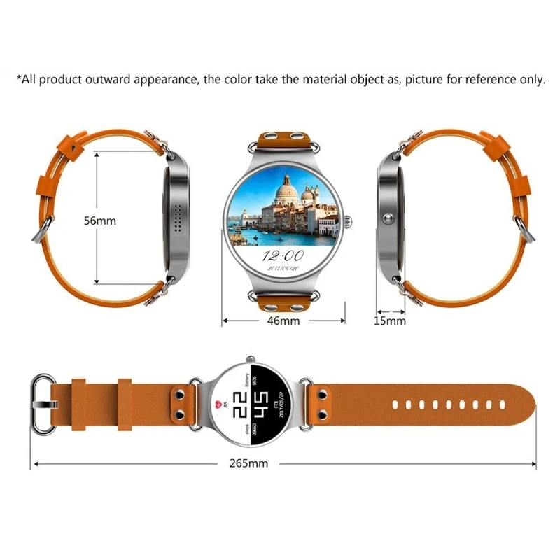 Haweel Smart Watch Phone Camera SIM Card 1.39'' AMOLED GPS Tracker Smart Wristwatch Android Heart Rate Monitor 512M+8G