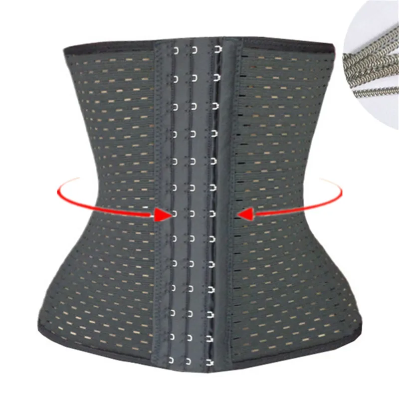 Buy S 3XL plus size Steel Bone waist trainer Women