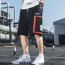 Ковбойские Новые Цветные Лоскутные стильные мужские Карго короткие брюки хип хоп летние мужские эластичные талии повседневные шорты Свободные трусы