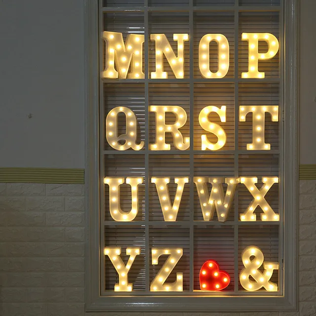 Led Letter Light Home Wedding Decor Alphabet Led Letter Light Home Wedding Decor Alphabet Lights Up White Plastic Letters