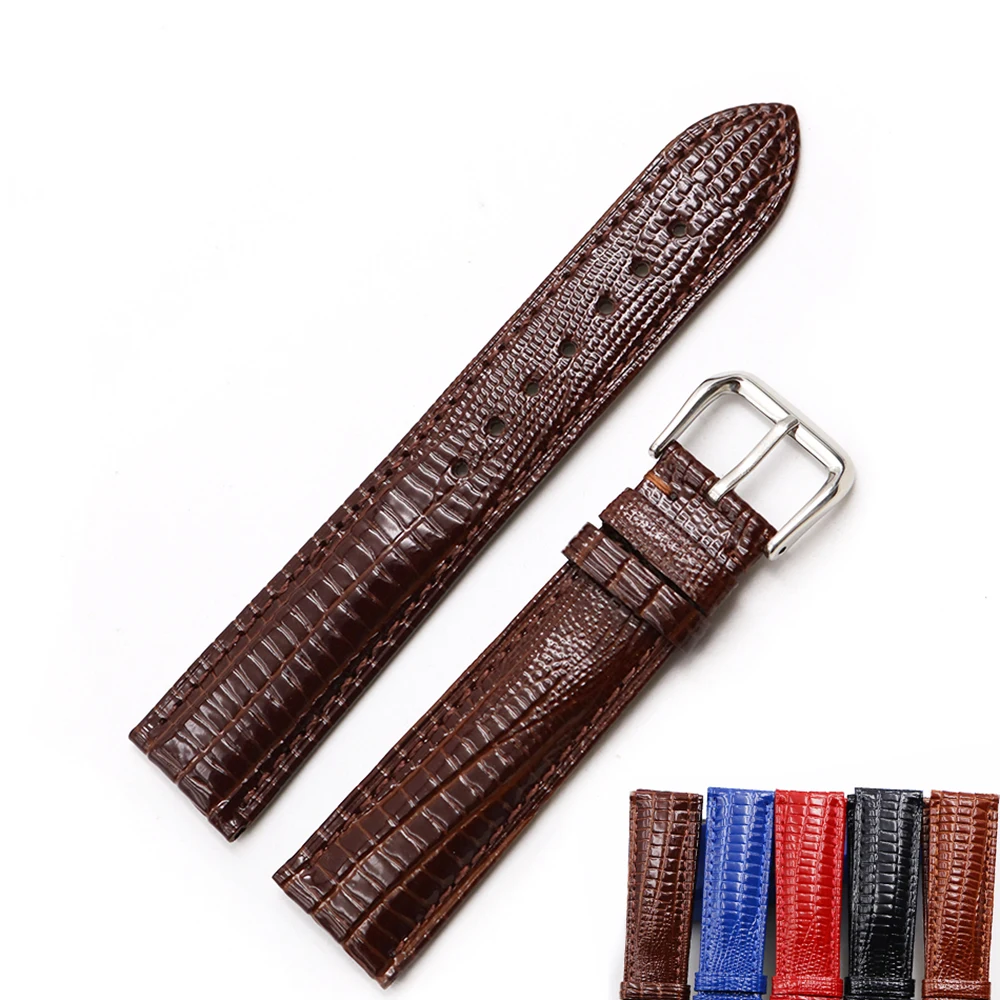 Carlywet 18 20 22 Millimetri Genuino Pelle Di Lucertola Grano Watch Band Per Tag Carrera Omega Montblanc Panerai Daytona Submariner Tissot