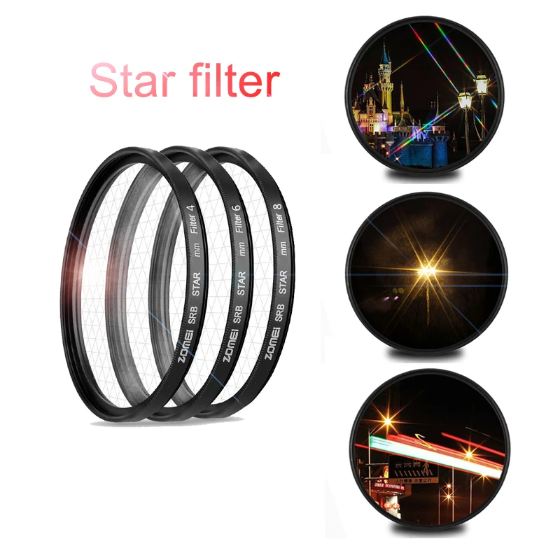 Фильтр ZOMEI Star для объектива камеры 52 мм 55 58 62 67 72 77 82 фильтр Nikon | Электроника