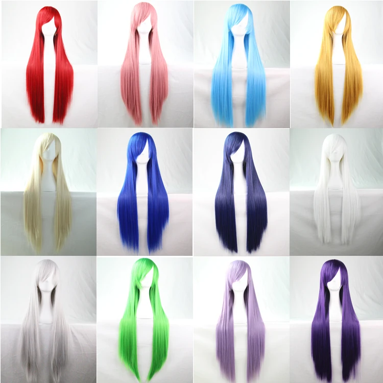 

cosplay decoration High quality role play props Beautiful Long straight hair 80cm