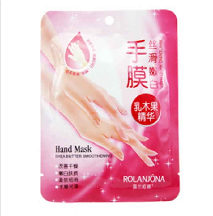 

10PCS=5PAIRS ROLANJONA Hand SKIN Care Hand Mask Shea Butter Essence Soft Whitening Hand Mask Whiten Chamfer