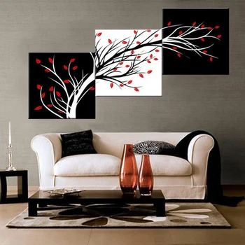 

Home Decoration Framework Wall Art Painting Poster 3 Panel Abstract Tree For Living Room Modern HD Printed Canvas Pictures