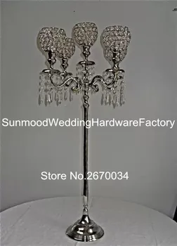 

oriental crystal decor tealight candlestick for wedding ,cheap iron tealight candlestick