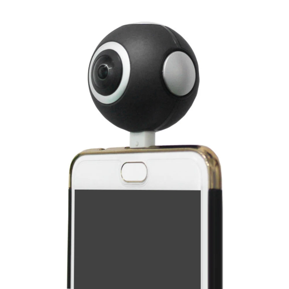 Мини панорамная видеокамера 360 камера широкий двойной угол рыбий глаз линзы ограниченного видения Видеокамера для смартфона type-c USB Спорт и Экшн камера PK xiaomi