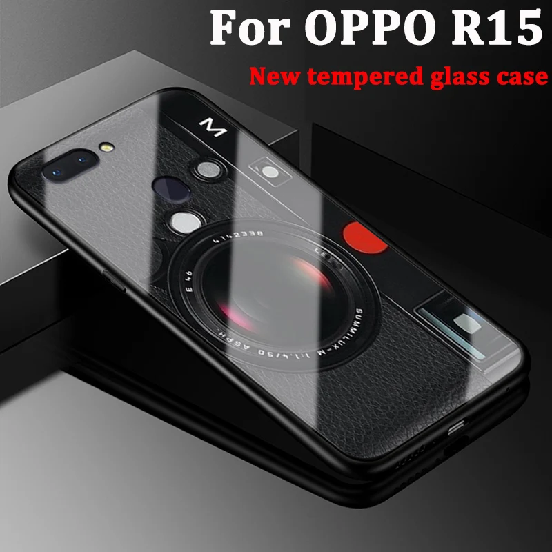 2 шт. Ретро Мультфильм закаленное Стекло чехол для OPPO R 15 Защитные чехлы чехла OPPOR15
