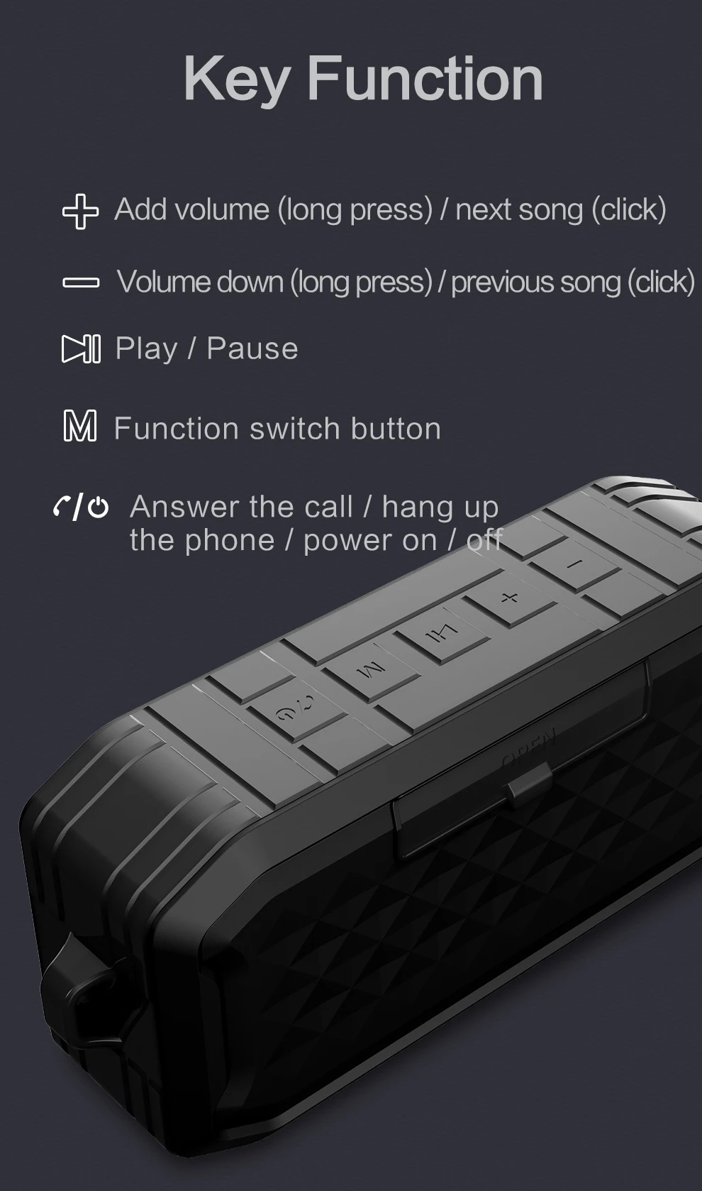Беспроводная Bluetooth Колонка Портативная колонка наружная Водонепроницаемая колонка с fm-радио Поддержка USB AUX TF стерео Музыкальная Коробка динамик s