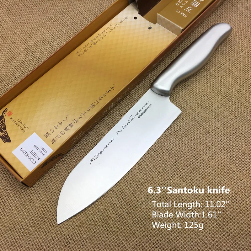 

Newest 6.3'' Santoku Knife 420SS Blade Stainless Steel Handle Durable Sharp Meat Cutting Cleaver Utility Kitchen Knife Tools
