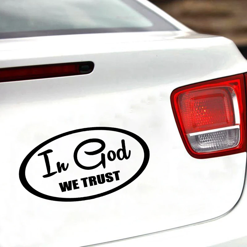 In God We Trust Home Decor Car Truck переводная Наклейка для окна автомобильные аксессуары