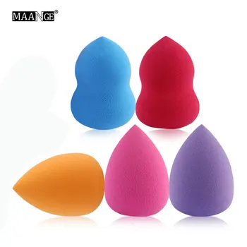 

MAANGE 5Pcs/Pack Beauty Makeup Sponge Foundation Powder Smooth Cosmetics Face Puff Grow Bigger in Wet Make Up Tool Kits
