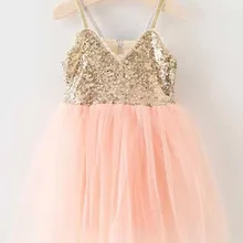 Для маленьких детей жилет для девочки блесток Тюль платье-пачка V шеи много детей праздничное платье принцессы Одежда