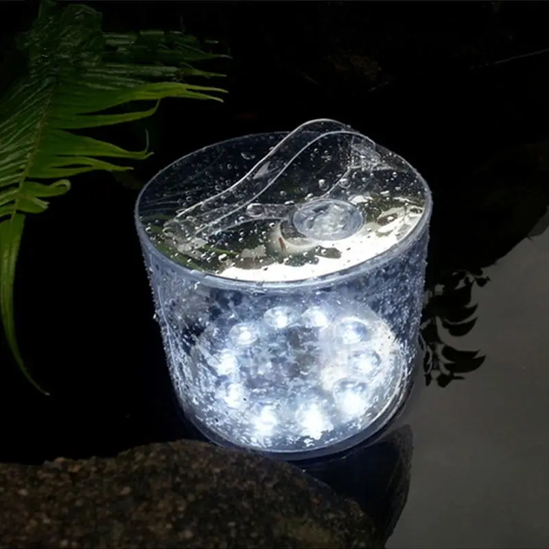 Chiclits LED Solar Light Portable Round-shaped Waterproof Emergency Tent Light Inflatable Three-mode For Camping Folding Lights (13)
