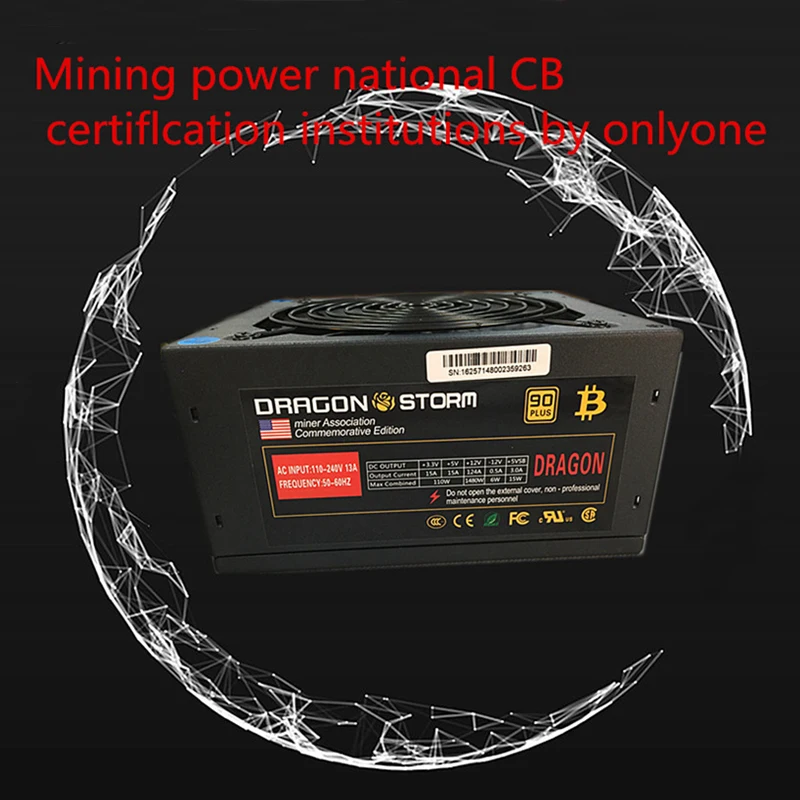 1600 واط الخادم امدادات الطاقة أسيك جهاز تعدين مصدر PC ETH XMR BTC مينر PSU ATX 12 فولت 124A كامل الجهد 90-240 فولت PSU ل 6 الفيديو بطاقة