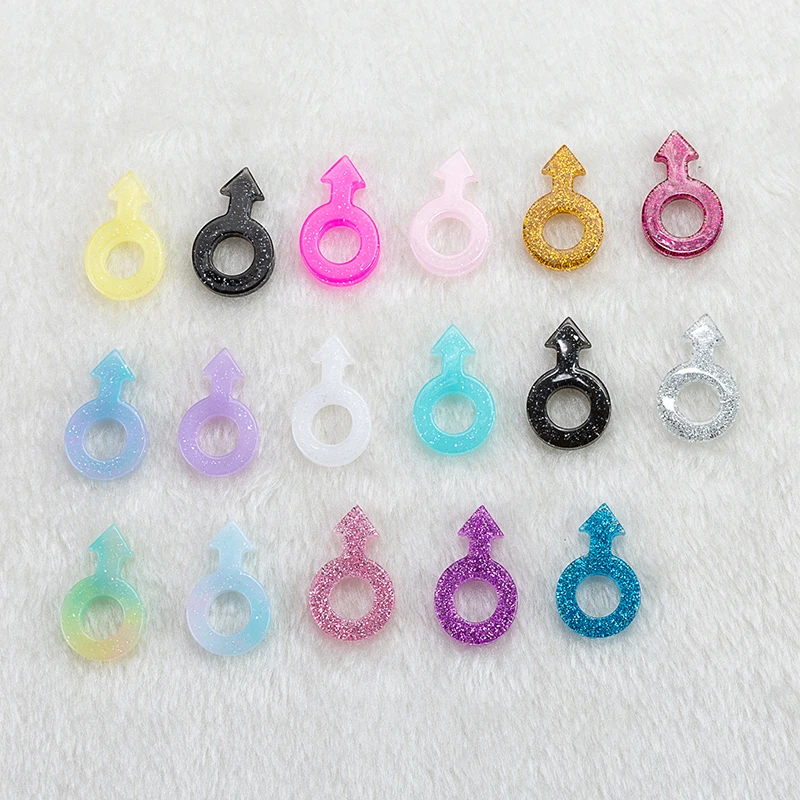 

10pcs 28*17mm Hot And Kawaii boy symbol Flat BackResin Crafts For Diy Decoration Multicolor Resin Cabochons