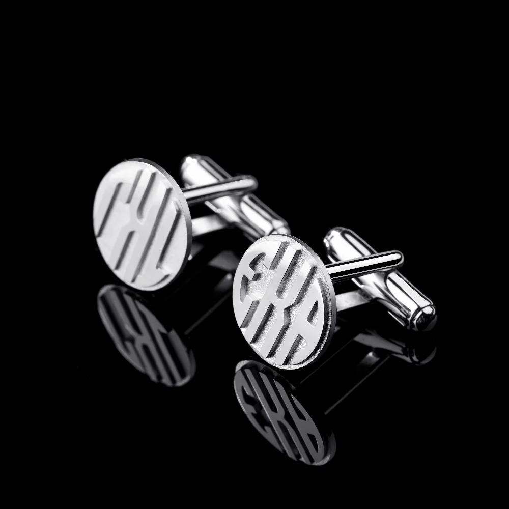Muse Rose Мужская рубашка кнопка серебряные запонки для бизнеса персонализировать индивидуальные инициалы 925 пробы серебро высокое качество